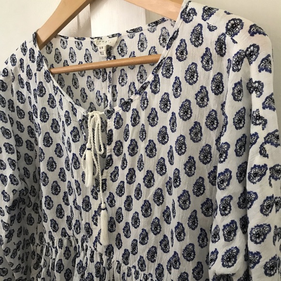 Soft Joie Ulyana gauze printed peasant blouse RUNS LARGE - Picture 6 of 13